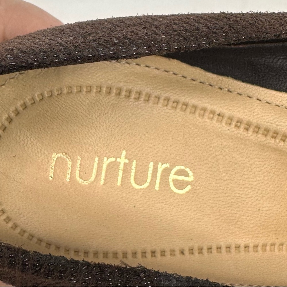 Nurture Paidyn Women’s Brown Leather Textured Heels - Picture 11 of 13